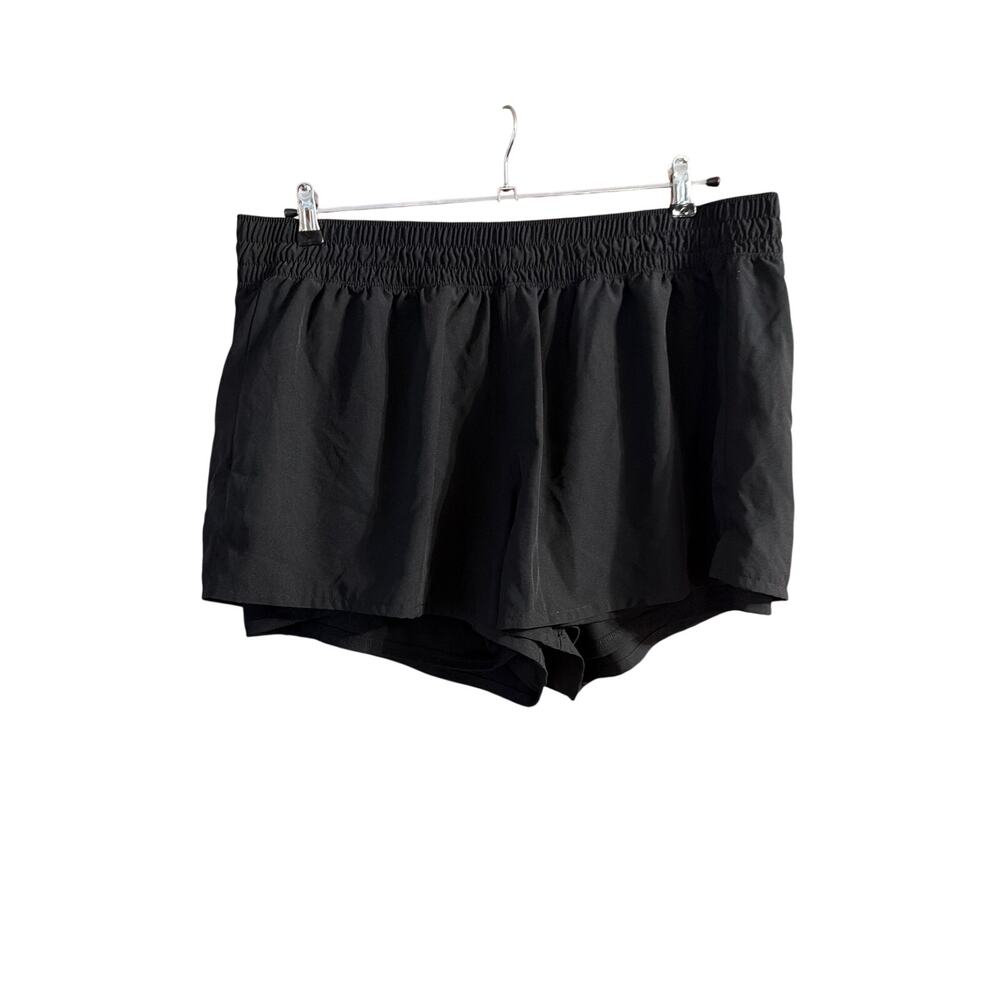 Reebok Women's Plus Size Black 2-Fer Athletic Shorts Bike Liner Size XXXL 3X